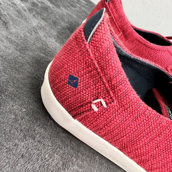 Sperry Bodie Sneaker Shoes size 6 M Big Kids or 8 Women Red Washable Fabric - Picture 5 of 10